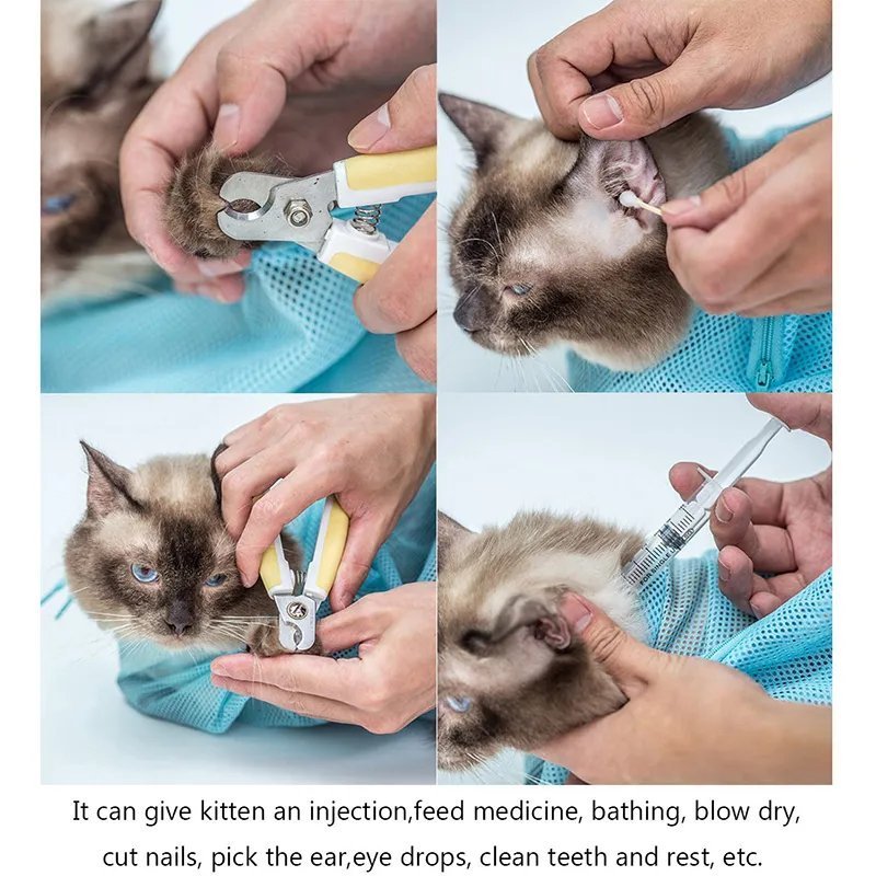 Cat Grooming & Restraint Mesh Bag