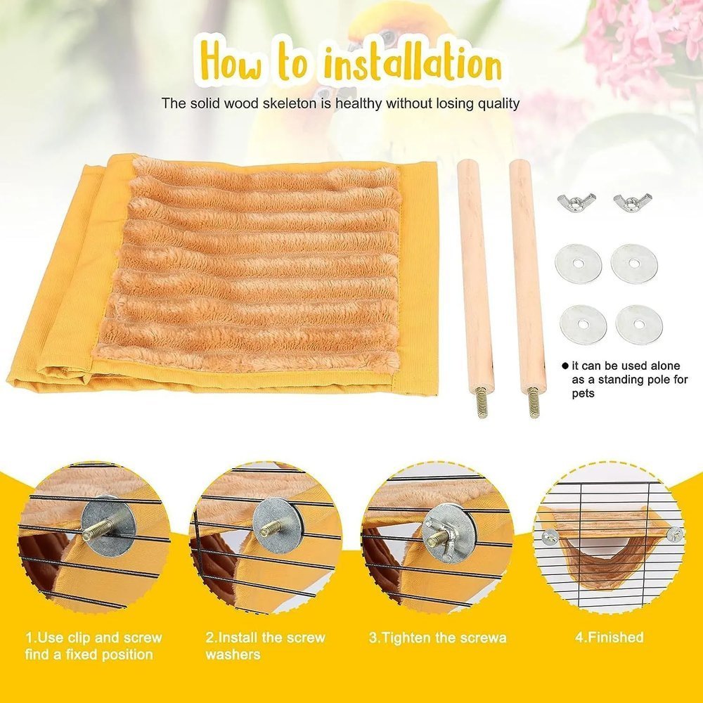 Cage-Mount Plush Hammock
