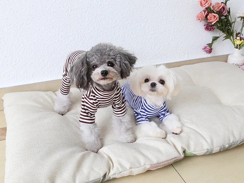Striped Cotton Dog Pajamas