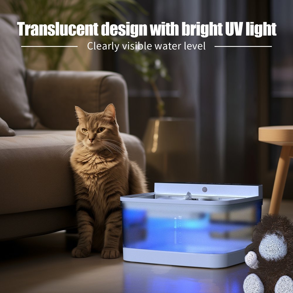 Translucent UV-Lit Water Fountain