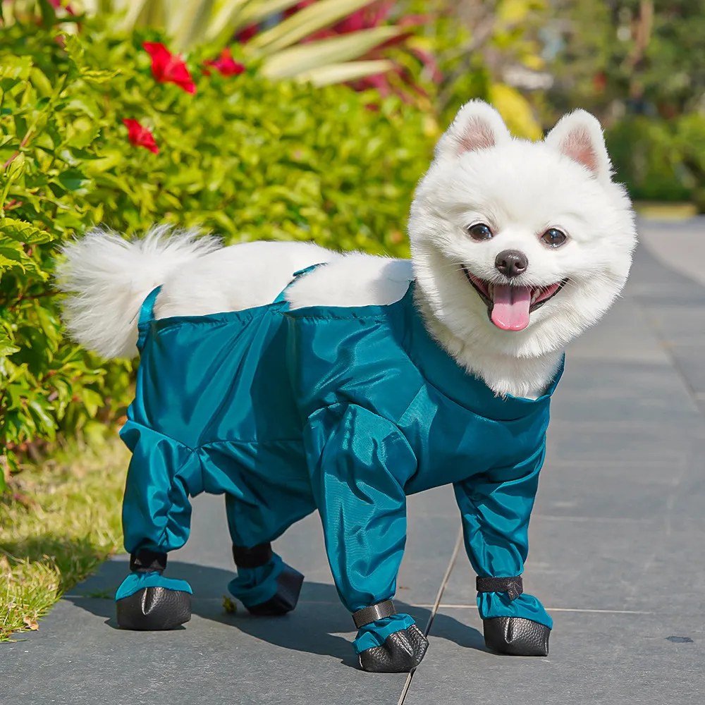 Waterproof Full-Body Dog Jumpsuit with Boots
